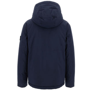 Blue Polyester Men Jacket