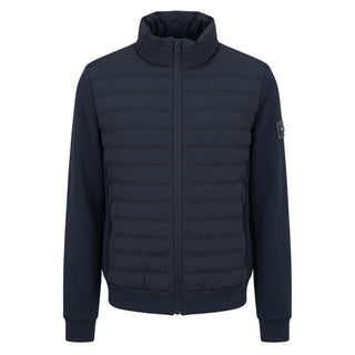 Blue Polyester Men Jacket