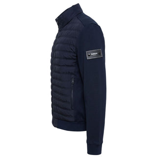 Blue Polyester Men Jacket