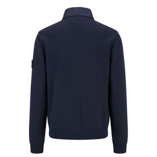Blue Polyester Men Jacket