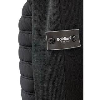 Black Polyester Men Jacket