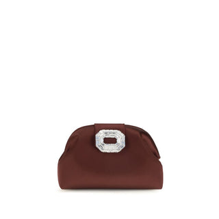 Bordeaux Satin Shoulder Bag