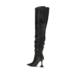 Black Calf Leather Bos Taurus Over The Knee