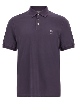 Purple Cotton Polo Shirt