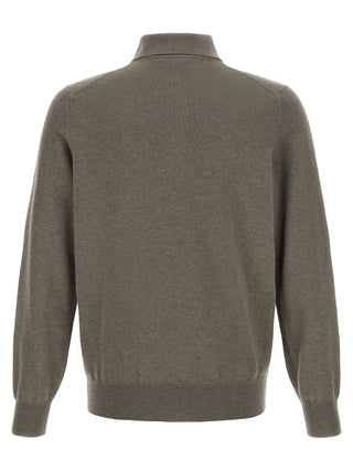 Bicolor Cashmere Polo Shirt