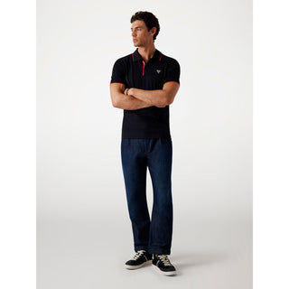 Black Polyamide Polo Shirt