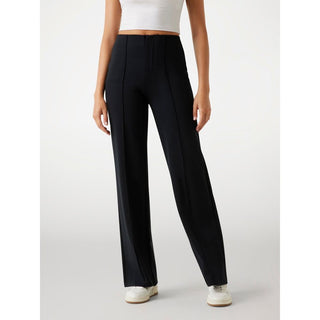 Black Polyamide Casual Pants