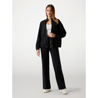Black Polyamide Casual Pants