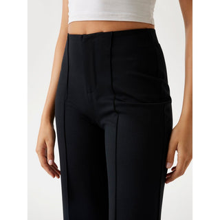 Black Polyamide Casual Pants