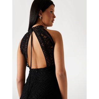 Black Polyamide Cocktail Dress