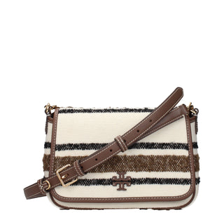 Beige Fabric Crossbody Bag