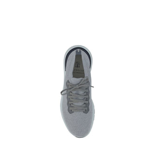 Gray Cotton Athletic Sneakers