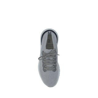 Gray Cotton Athletic Sneakers
