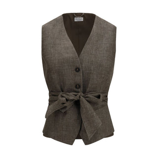 Brown Linen Blazer