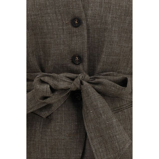 Brown Linen Blazer