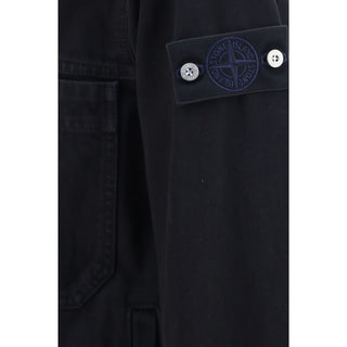 Black Cotton Biker Jacket