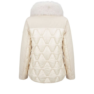 White Nylon Women Jacket