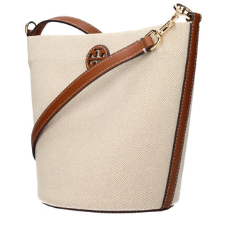 Beige Fabric Crossbody Bag