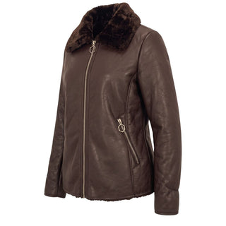 Brown Polyester Women Jacket