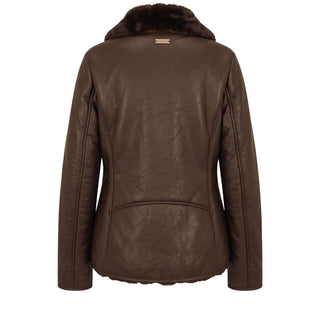 Brown Polyester Women Jacket