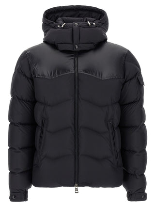 Black Polyester Full-Length Jacket