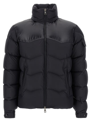 Black Polyester Full-Length Jacket