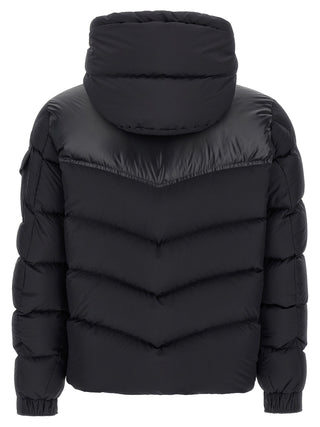 Black Polyester Full-Length Jacket