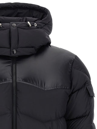Black Polyester Full-Length Jacket