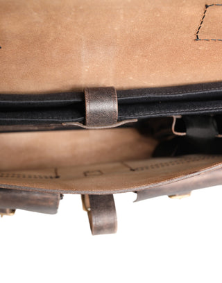 Black Leather Shoulder Satchel Briefcase Men Borse Bag