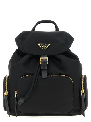 Black Recycled Polyamide Backpack