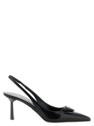 Black Calfskin High Heel Pumps