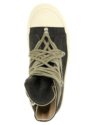 Black Cotton High Top Sneakers