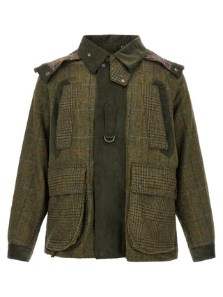Bicolor Wool Full-Length Jacket