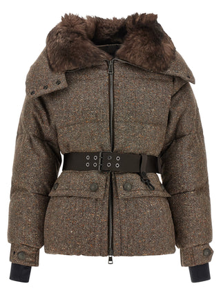 Brown Leather Full-Length Jacket