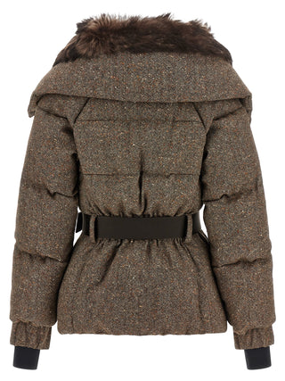 Brown Leather Full-Length Jacket