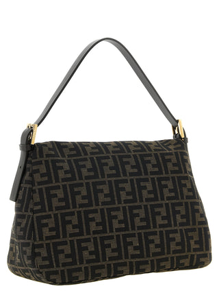 Brown Polyester Shoulder Bag