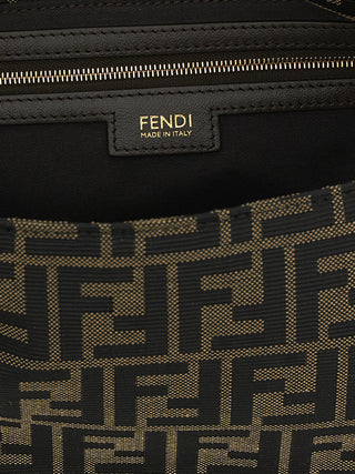 Brown Polyester Shoulder Bag