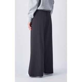 Black Polyamide Casual Pants