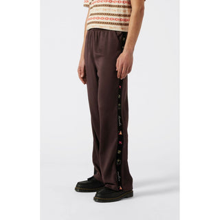 Beige Polyester Casual Pants