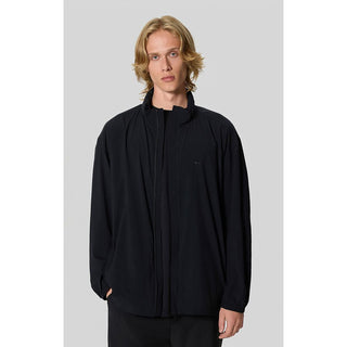 Navy Blue Polyamide Bomber
