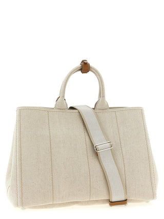 Beige Cotton Tote Bag