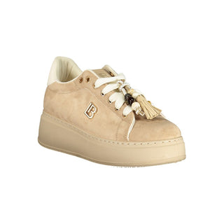 Beige Polyurethane Women's Sneaker
