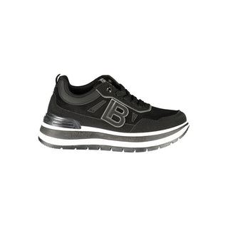 Black Polyurethane Women's Sneaker