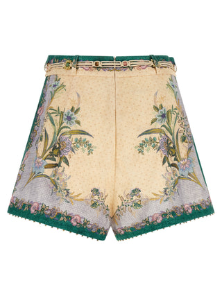 Multicolor Linen Bermuda Shorts