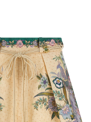 Multicolor Linen Bermuda Shorts