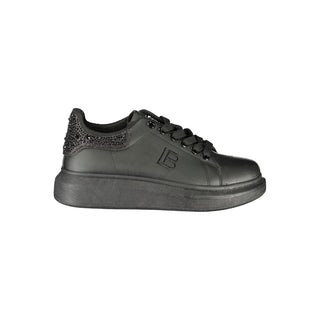 Black Polyurethane Women's Sneaker