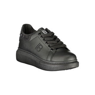 Black Polyurethane Women's Sneaker