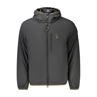 Black Polyester Men's Jacket