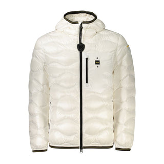 White Polyamide Men's Jacket