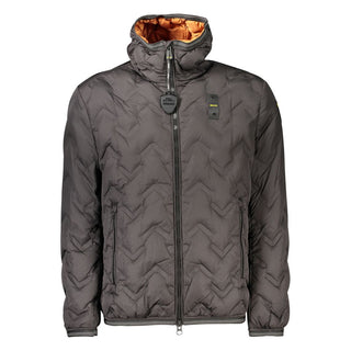 Black Polyester Men's Jacket